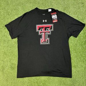 Texas Tech Red Raiders "Black Out" Under Armour Short Sleeve Shirt Men’s XL NWT